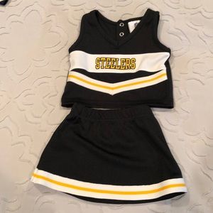 Steelers girls cheer outfit size 12m